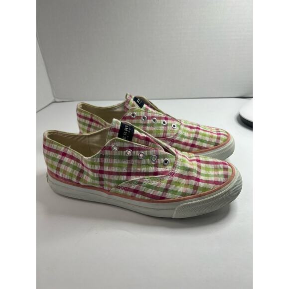 Sperry Top-Sider Women's Cameron Plaid Slip On Sneakers Boat Shoes Size 8 - Picture 3 of 9